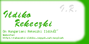 ildiko rekeczki business card